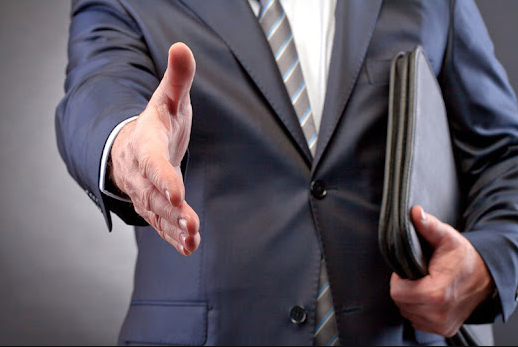 Abogado estrecha Mano